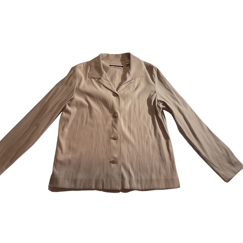 Amanda Smith Stretch Button-Down Blouse – Size 12
